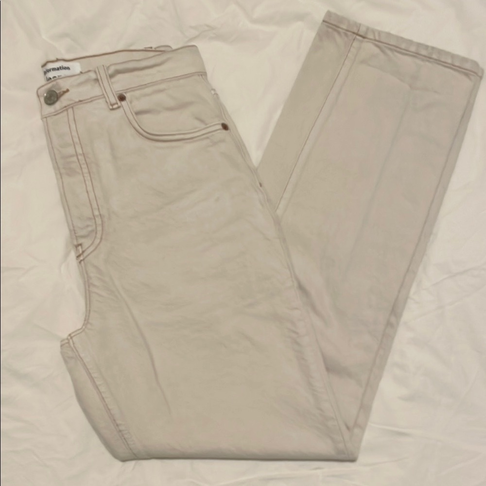 Reformation Cynthia High Rise Straight Cropped Jean.